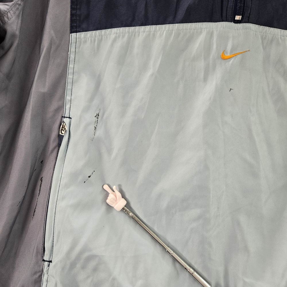 VINTAGE Nike VB Men Jacket L Gray Windbreaker Center Swoosh Volley Ball 90s READ - Picture 5 of 9